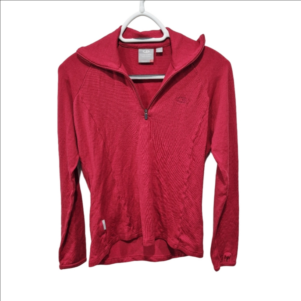 Icebreaker Bodyfit 260 Long Sleeve 1/4 Zip Pink